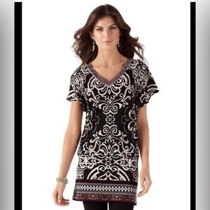 White House Black Market printed Tunic/mini dress. Size medium